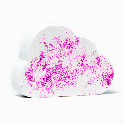 Бомбочка для ванны Облако, бело-розовая, радужная, 150 г (комплект из 8 шт)