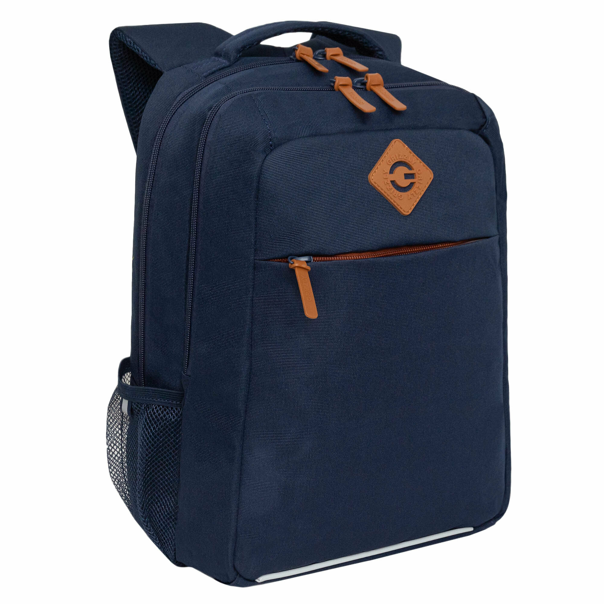 Рюкзак молодежный GRIZZLY с карманом для ноутбука 13", анатомической спинкой, для мальчика RB-456-1/3