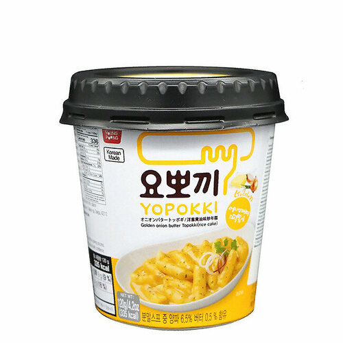 Yopokki Рисовые палочки Токпокки со сливочно-луковым соусом, 120 г