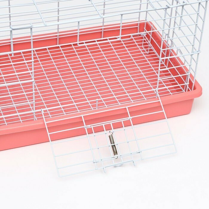 Пижон Клетка для кроликов 43 х 29 х 26 см, розовая - фотография № 4