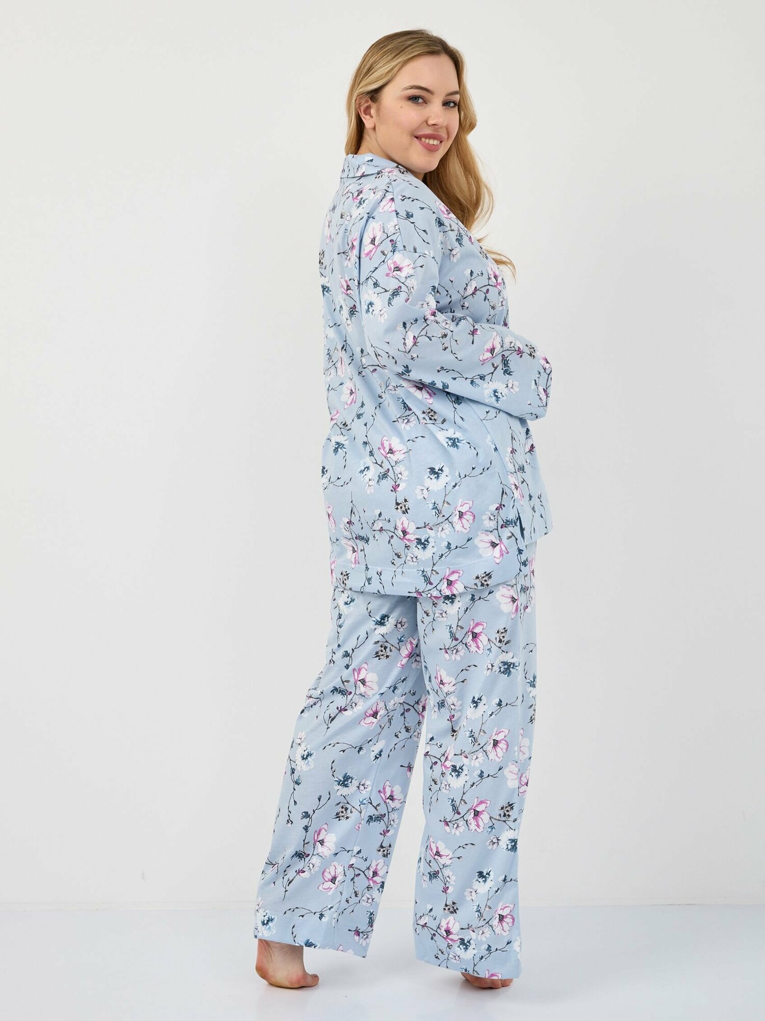 Пижама женская брюки и рубашка для сна домашняя одежда - фотография № 6