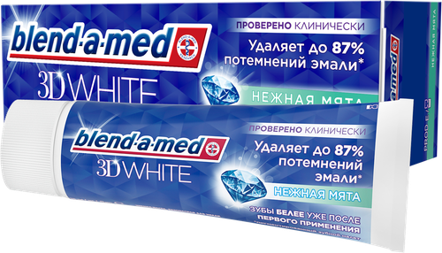 Зубная паста и Ополаскиватель Blend-A-Med 3D White 100мл в ассортименте