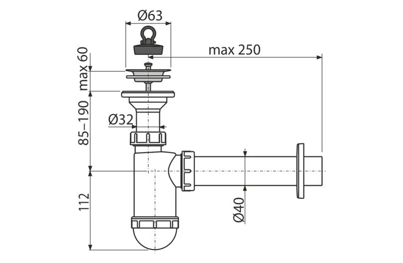 Сифон для раковины Alcaplast - фото №15