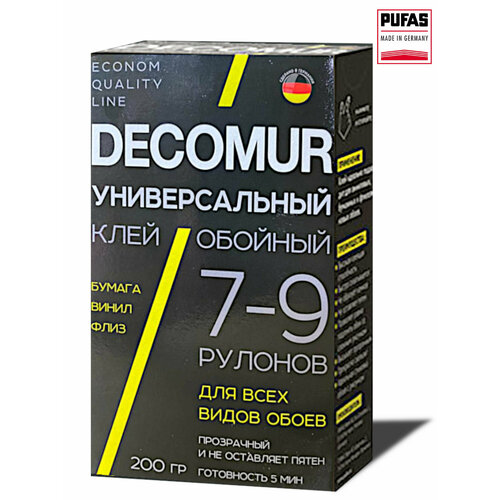 Клей обойный универсальный, Pufas Decomur, 200 г.