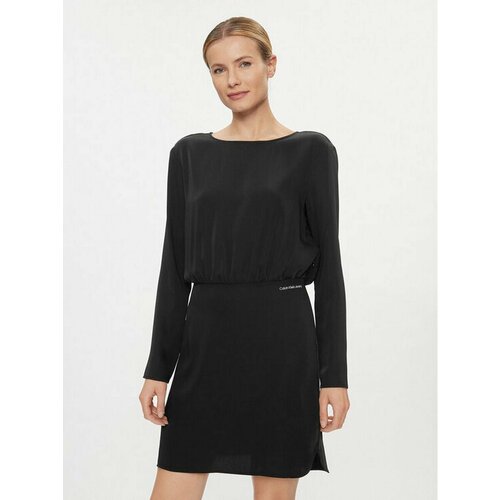 платье calvin klein short tie waist dress Платье Calvin Klein Jeans, размер XXS [INT], черный