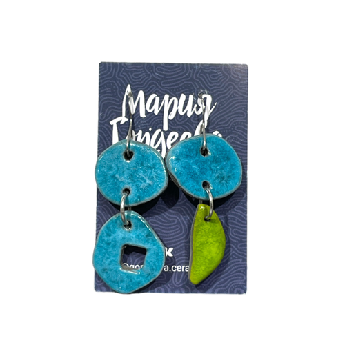 Серьги Мария Гордеева, бирюзовый