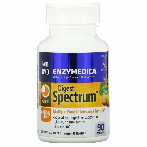 Изображение Enzymedica, Digest Spectrum, Ферменты для пищеварения, 90 капсул