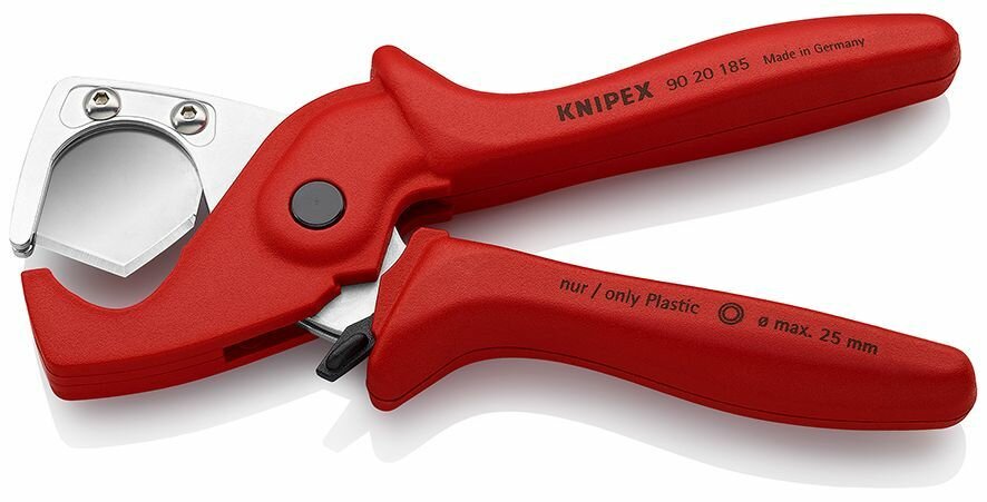 Изображение Труборез-ножницы KNIPEX PlastiCut для шлангов и защитных труб, d 25 мм, длина 185 мм KN-9020185