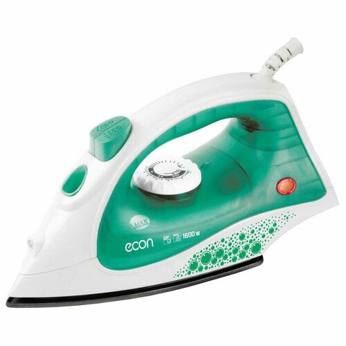 Утюг Econ ECO-BI1601 1600Вт нержавеющая сталь 150 мл цвет белый-зелёный 252400₽
