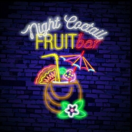 Картина на холсте с LED подсветкой Cocktail 4040 см Innova Б0040134 FP00286 1170₽