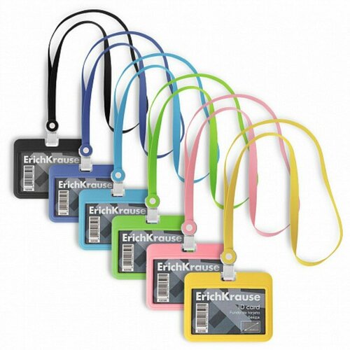 Бейдж горизонтальный 85х54мм ErichKrause силикон корп силикон лента микс 839₽