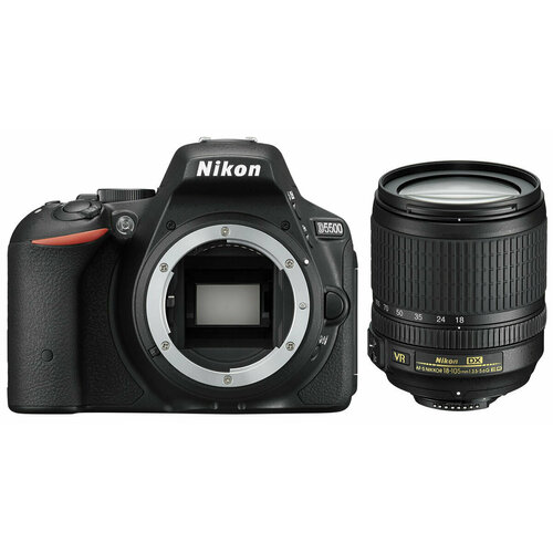 Nikon D5500 Kit 18-105 VR, Black цифровая зеркальная фотокамера