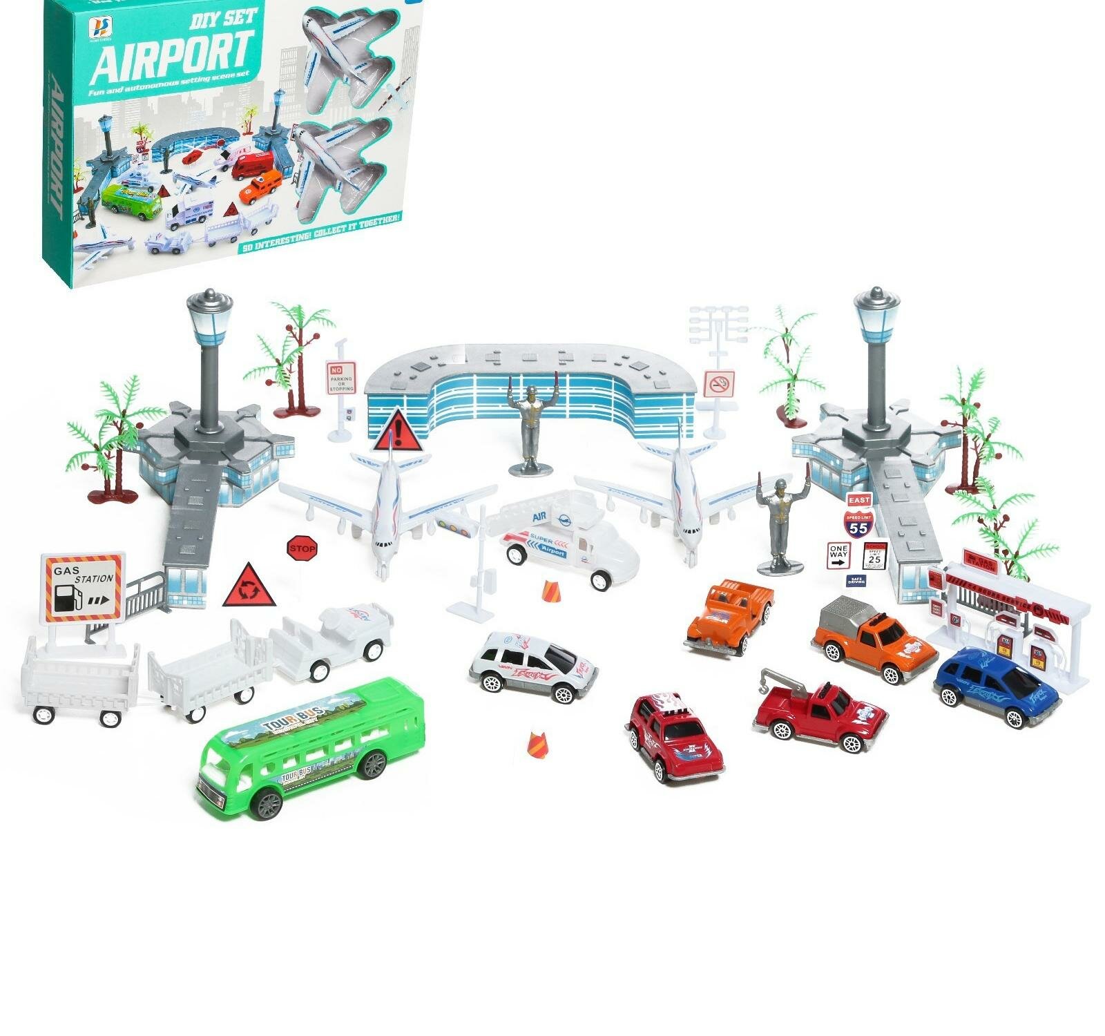 Игровой набор "Аэропорт", с металлическими машинами