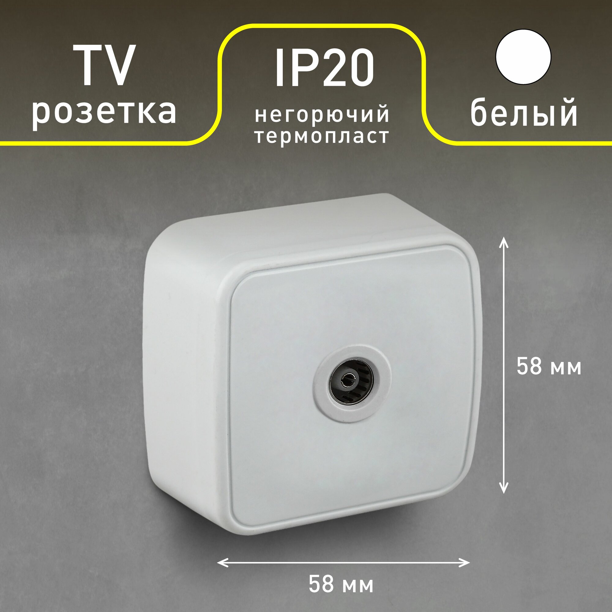 Розетка TV одиночная (белый) Polo Intro 3-301-01 (Б0036101) - фото №5