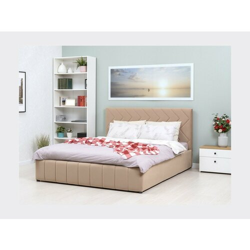 Милана кровать 160 Tenerife latte бежевый кофейный 53543₽