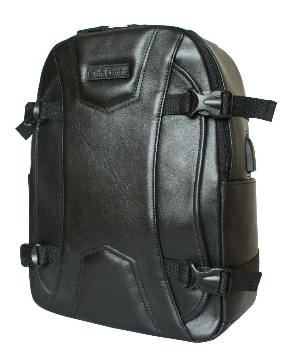 Кожаный рюкзак Carlo Gattini Falcone 3074-01 Черный Black