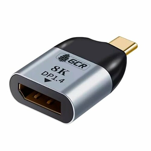 GCR Переходник USB Type C > DisplayPort 1.4 8K, M/F, GCR-53390 Greenconnect GCR-53390 greenconnect адаптер переходник type c на hdmi usb3 0 разветвитель на 3 пота gcr chc3usb greenconnect адаптер переходник type c на hdmi usb3 0 р