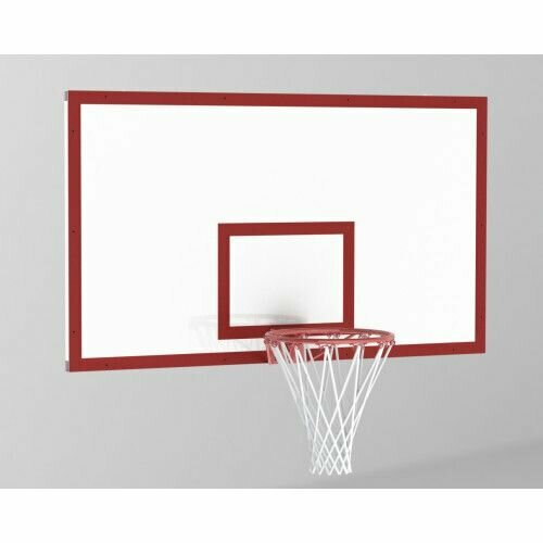 Щит баскетбольный игровой 1800х1050 фанера 18 без рамы цвет разметки красный щит баскетбольный с корзиной 38см