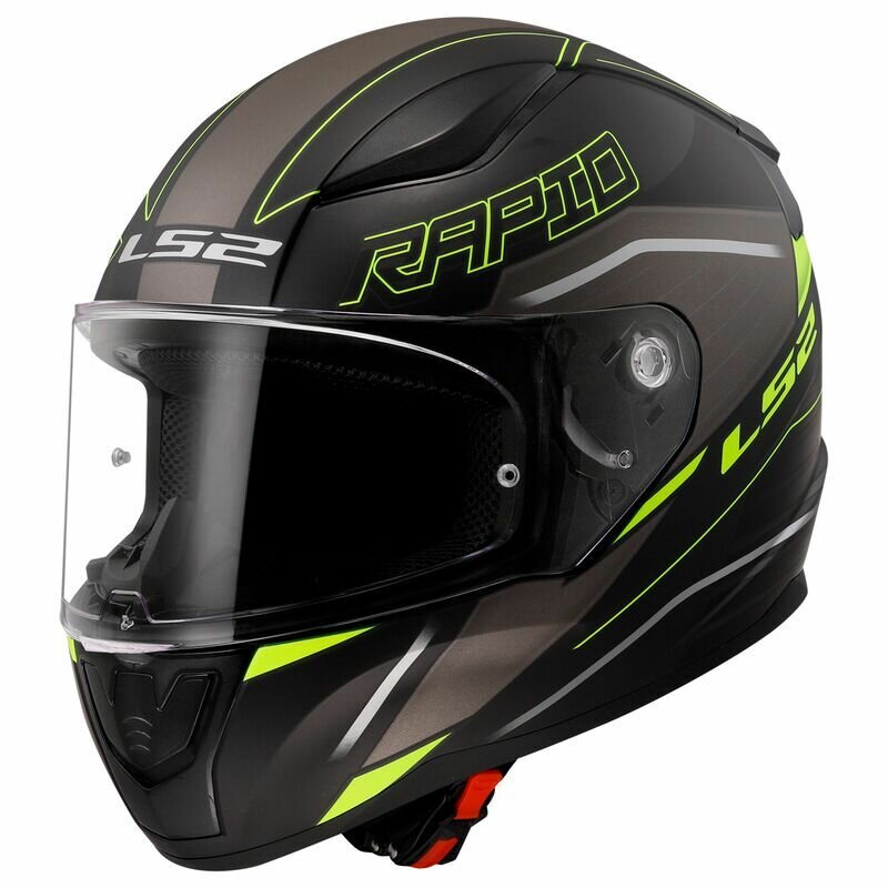 Шлем LS2 FF353 RAPID 2 ROKKU (M, Matt Black Hi-Vis Yellow)