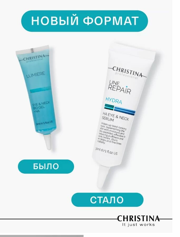 Christina Line Repair Hydra HA Eye & Neck Serum Сыворотка для кожи вокруг глаз и шеи с гиалуроновой кислотой 30 мл.