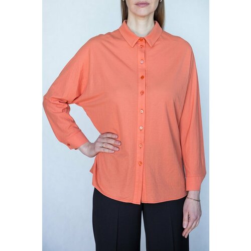 Блуза Galar, размер 170-100-108, оранжевый блуза свободного кроя с рукавом летучая мышь