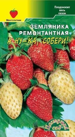 Семена Земляника А ну-ка, собери! Смесь сортов Цветущий сад