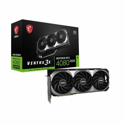 Видеокарта MSI RTX4080 SUPER 16G VENTUS 3X OC GDDR6X 256bit 2xDP 2xHDMI 3FAN 145970₽