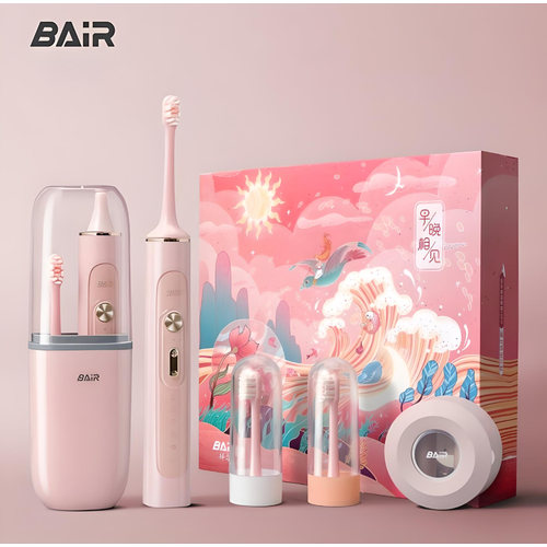 Электрическая зубная щетка BAIR со стерилизатором 6 насадок 5 режима очистки Розовый 1096900₽