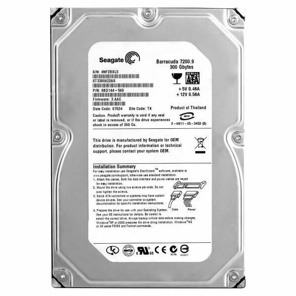 Жесткий диск Seagate ST3300622AS 300Gb 7200 SATAII 3.5" HDD
