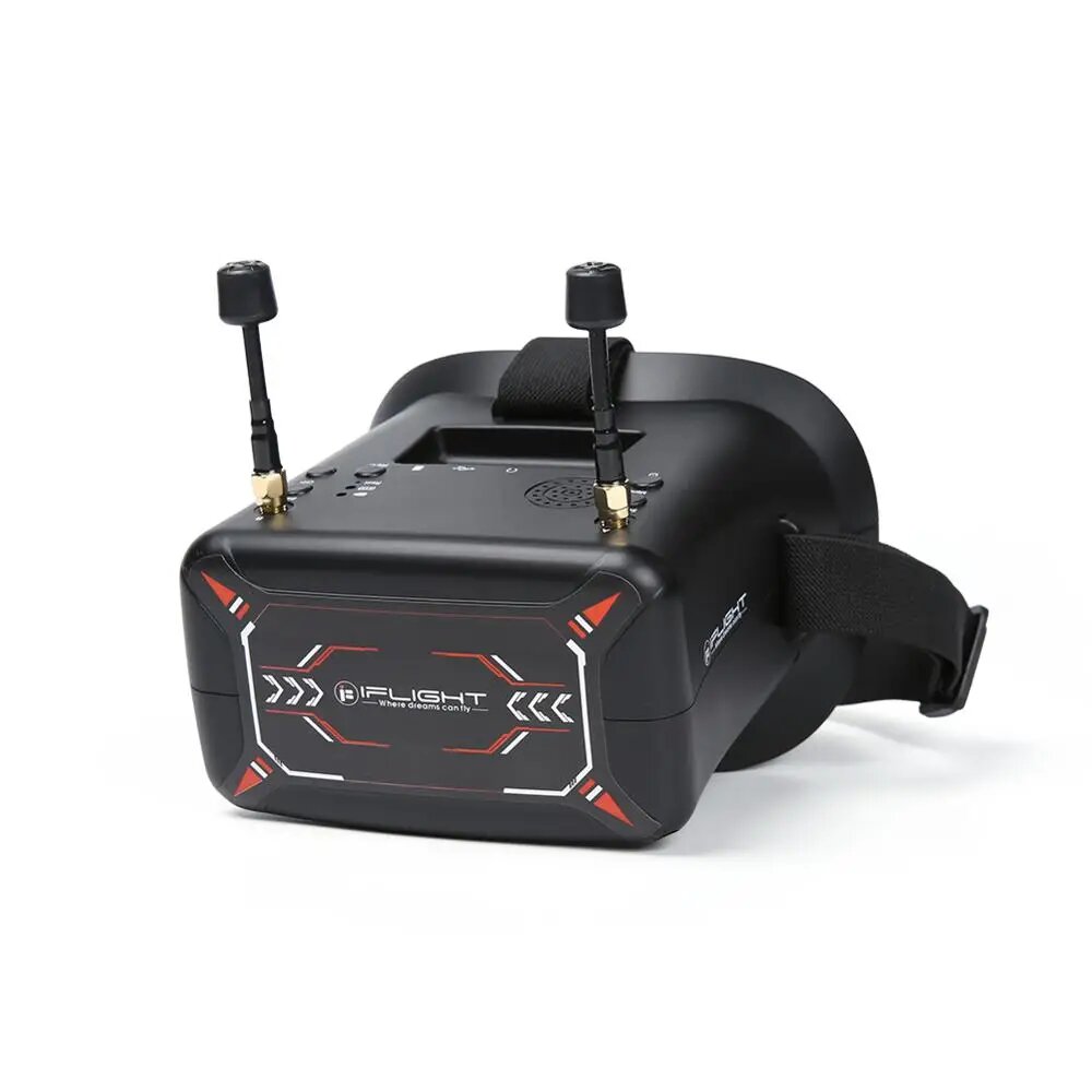 Видеошлем iFlight 4,3 дюйма FPV NTSC 40CH 5,8 ГГц с функцией DVR встроенный аккумулятор 3,7 в/2000 мАч/5,8 ГГц 40ch приемник для FPV