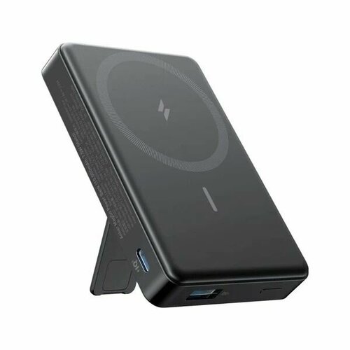 Повербанк с магнитной беспроводной зарядкой Anker MagGo Power Bank (10000mAh, 7.5W, Stand) - Black горящие скидки hoco j11 10000mah с беспроводной зарядкой black