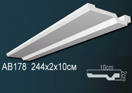 Карниз Perfect потолочный плинтус 100x20 мм полиуретановый под покраску AB 178-1 шт