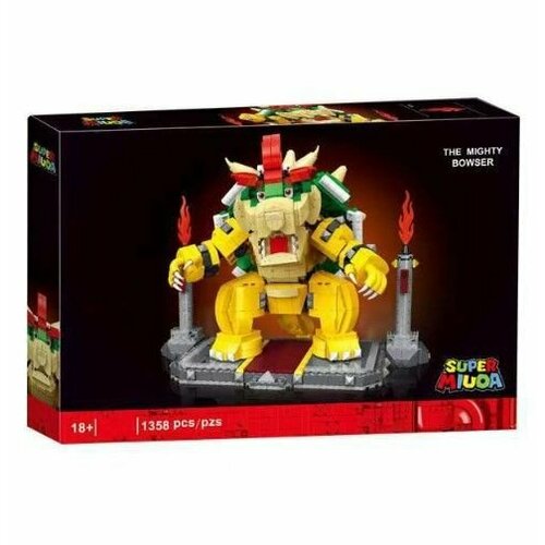 Конструктор Могучий Боузер 1358 дет 99068 мягкая игрушка марио боузер mario bowser 24 см