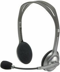 Гарнитура проводная Logitech Stereo Headset H111 Сер(981-000594/ 981-000593)