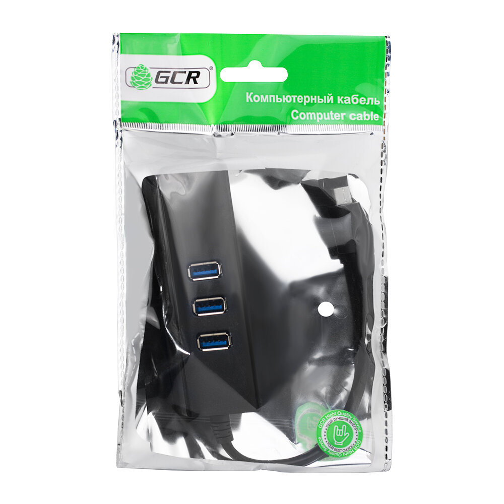 Greenconnect USB 3.1 Type C -> Ethernet RJ-45 F Lan Card + USB 2.0-разветвитель на 3 порта, сетевой адаптер Greenconnect GCR-UC2CL01 - фото №3