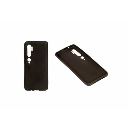 панель силиконовая onext для xiaomi mi note 10 прозрачная Case / Чехол для Xiaomi Mi Note 10, 10 Pro матовый силикон, черный
