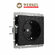 Встраиваемая розетка с заземлением Werkel Hammer W1271008, цвет ч...