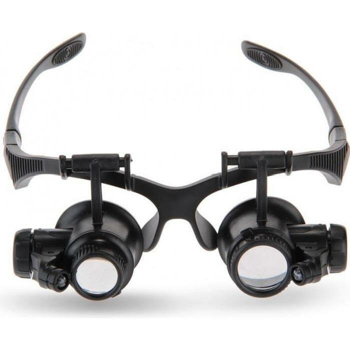 фото Лупа-очки Kromatech налобная с подсветкой (2 LED) MG9892G1/G1