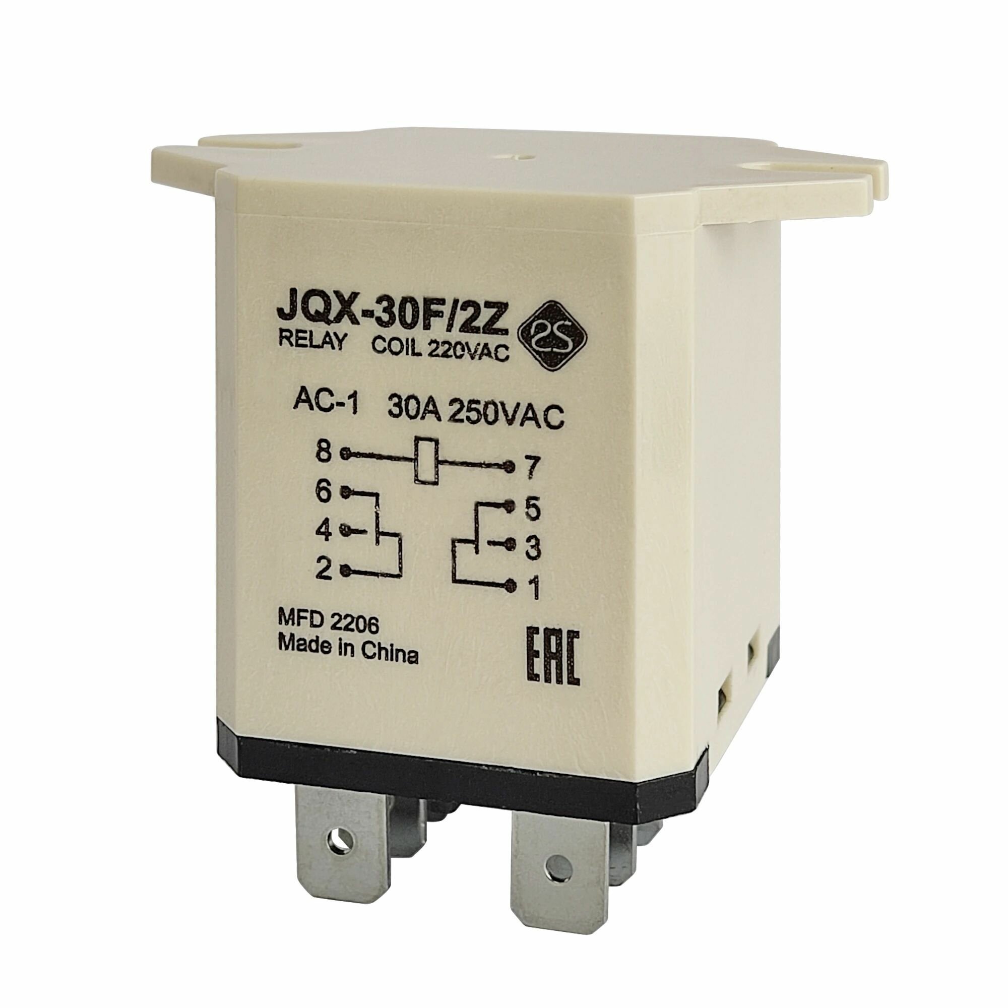 фото Электромагнитное промежуточное реле JQX-30F/2Z-220VAC общего назначения