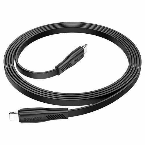 Кабель Borofone BX85 PD, Type-C/Apple lightning, 20Вт, 100см, черный, 1 шт кабель для зарядки 4 в 1 lightning type c type c to type c type c to lightning borofone bu28 черный