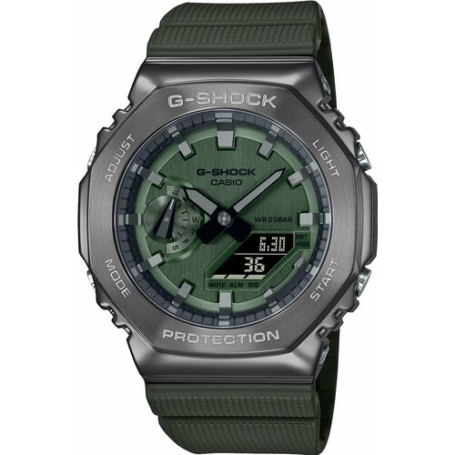 Наручные часы CASIO GM-2100B-3A, черный, зеленый часы casio gm 2100b 4aer