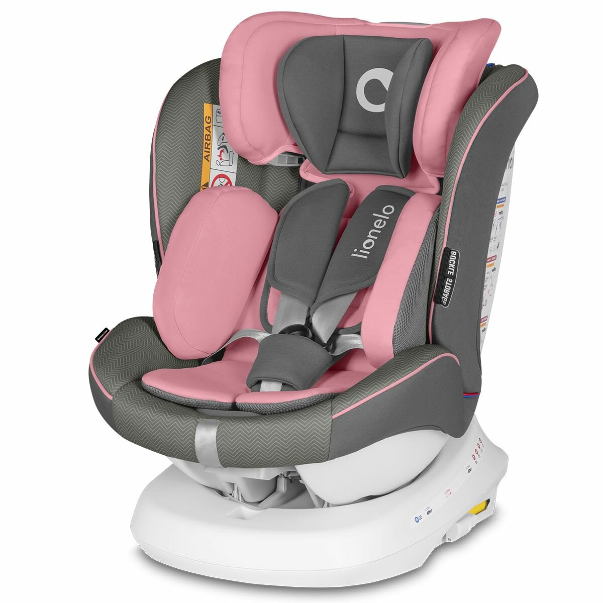 Автокресло Lionelo Bastiaan One ISOFIX Pink Baby группа 0-1-2-3 (0-36 кг)