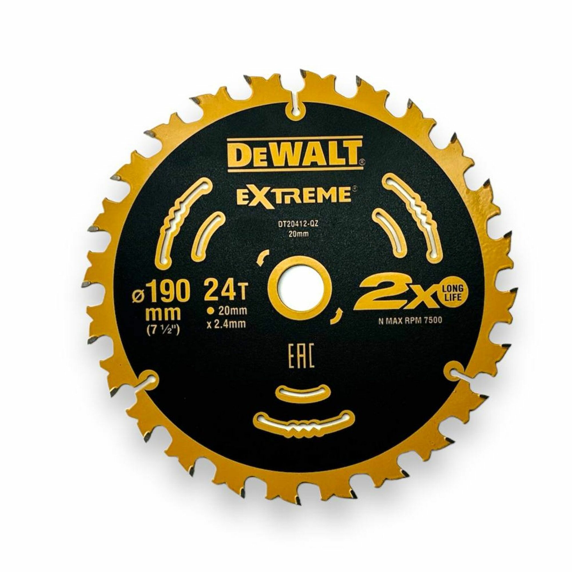 Диск пильный по дереву DeWALT Extreme 190x20mm 24 зуба