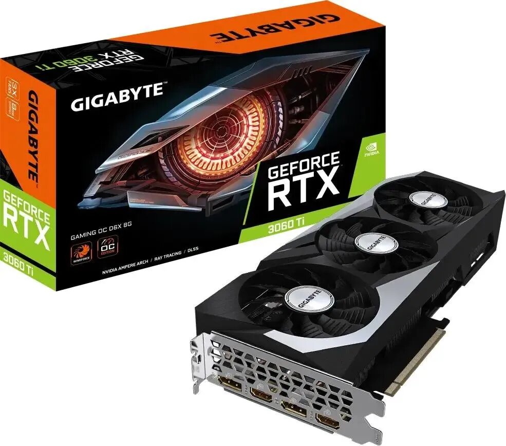 Видеокарта Gigabyte GeForce RTX 3060 Ti 8GB GAMING OC