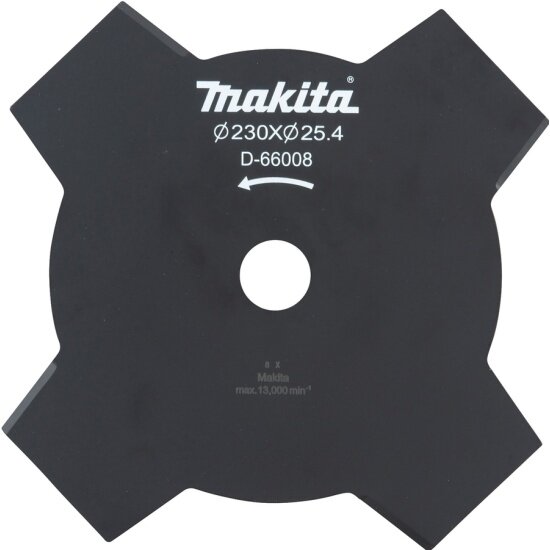 Нож для травы Makita 4 зуба, d- 230x25,4мм (D-66008)
