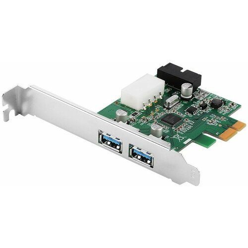 ORIENT VA-3U2219PE PCI-E oem адаптер pci e два 5 gbps порта usb 3 0 питание 4pin molex