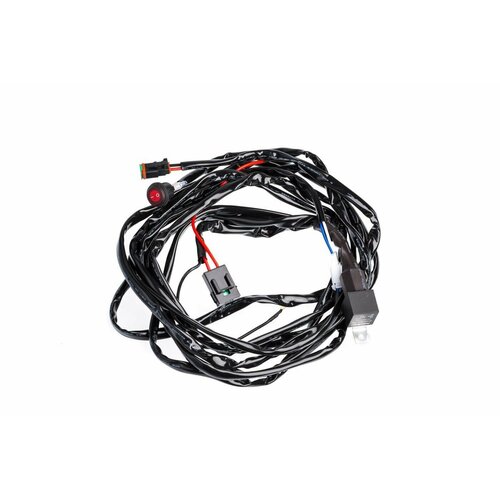 Проводка для одной фары мощностью от 180W . дл.3м , кнопка круглая