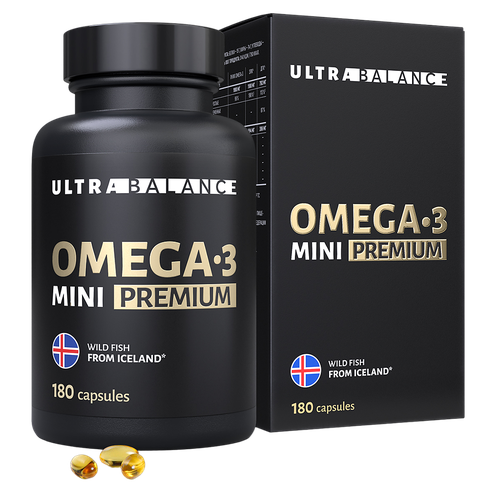 Омега-3/Omega-3 UltraBalance Premium жирные кислоты высокой концентрации мягкие желатиновые капсулы массой 790 мг 180 шт