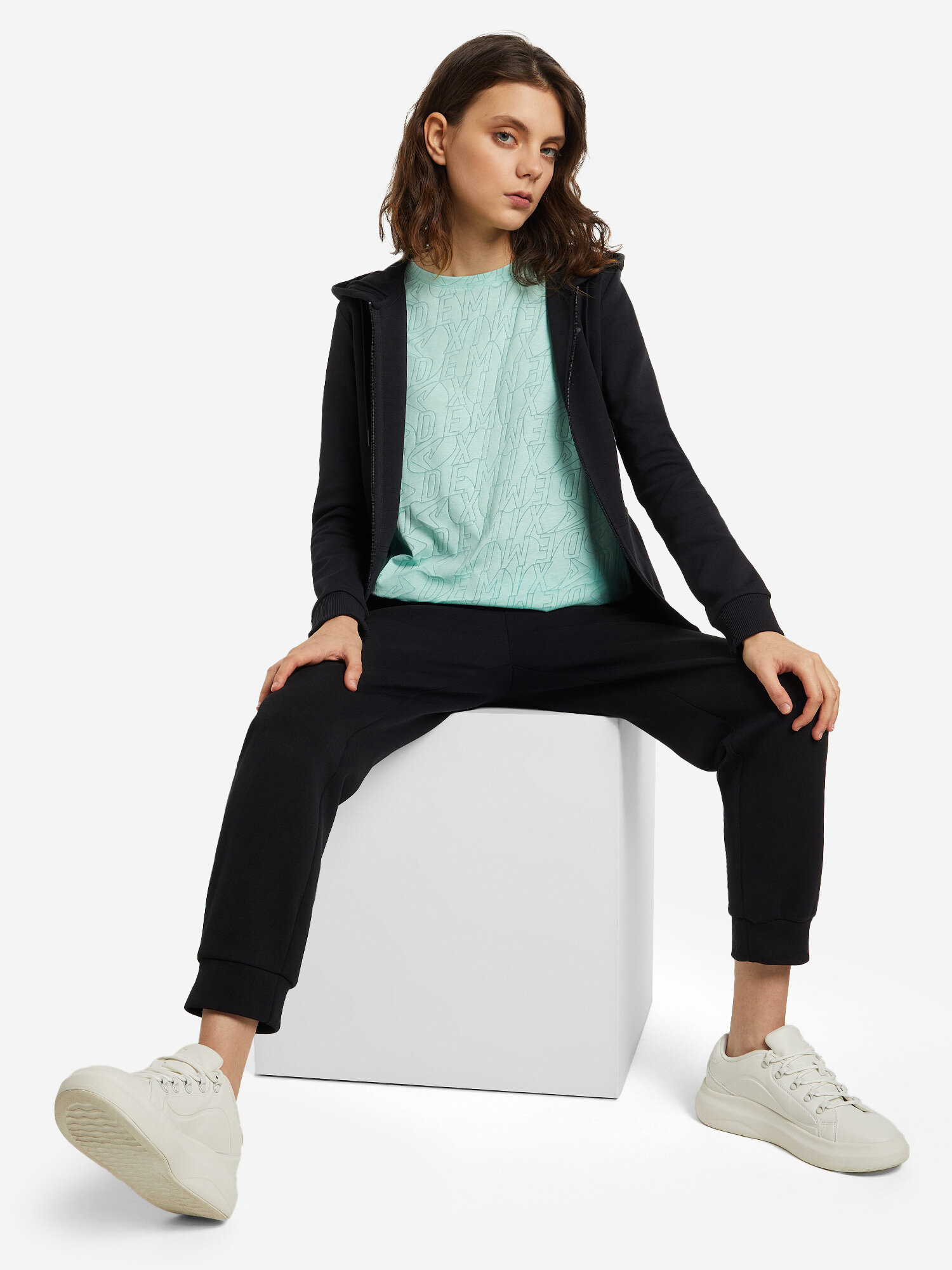 Толстовка спортивная Demix, размер 46, , черный — фото 1