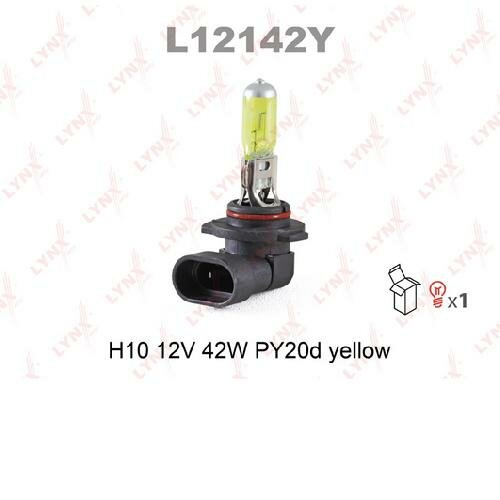 Лампа галогеновая H10 12V 42W PY20D YELLOW L12142Y 1шт
